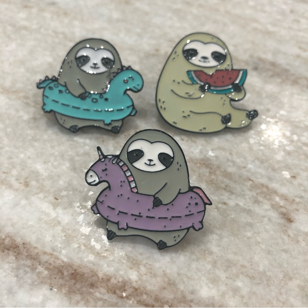 Pins - Adorable Set of Sloth Pins - 3pcs